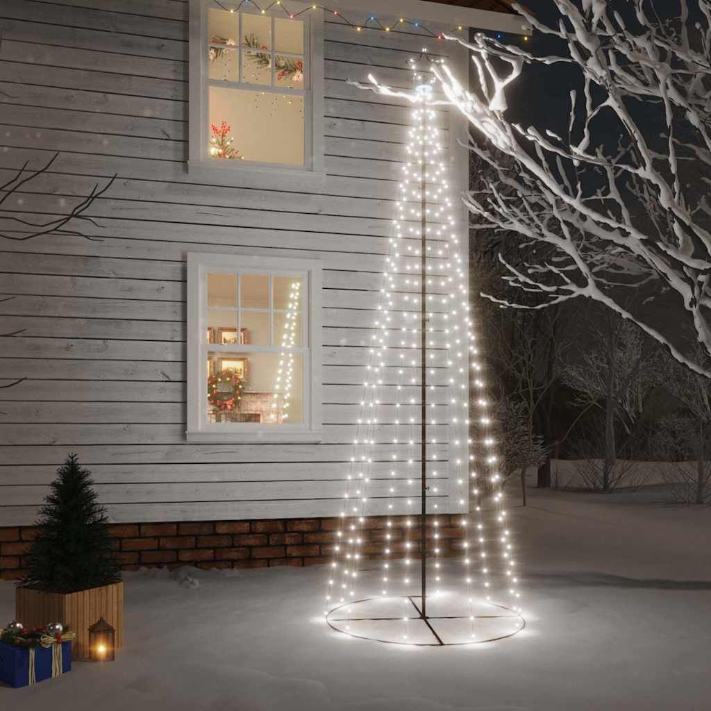 VidaXL Kegelkerstboom 300 cm Koudwit 310 LED's - 68% Korting!