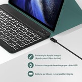 Toetsenbordhoes AZERTY Donkergroen voor Xiaomi Pad 6/6 Pro 11" (73% korting)