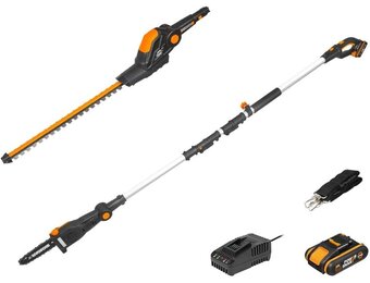 Worx 18V (20V MAX) Accu Telescoop Heggenschaar + Snoeizaag 2.0 Ah