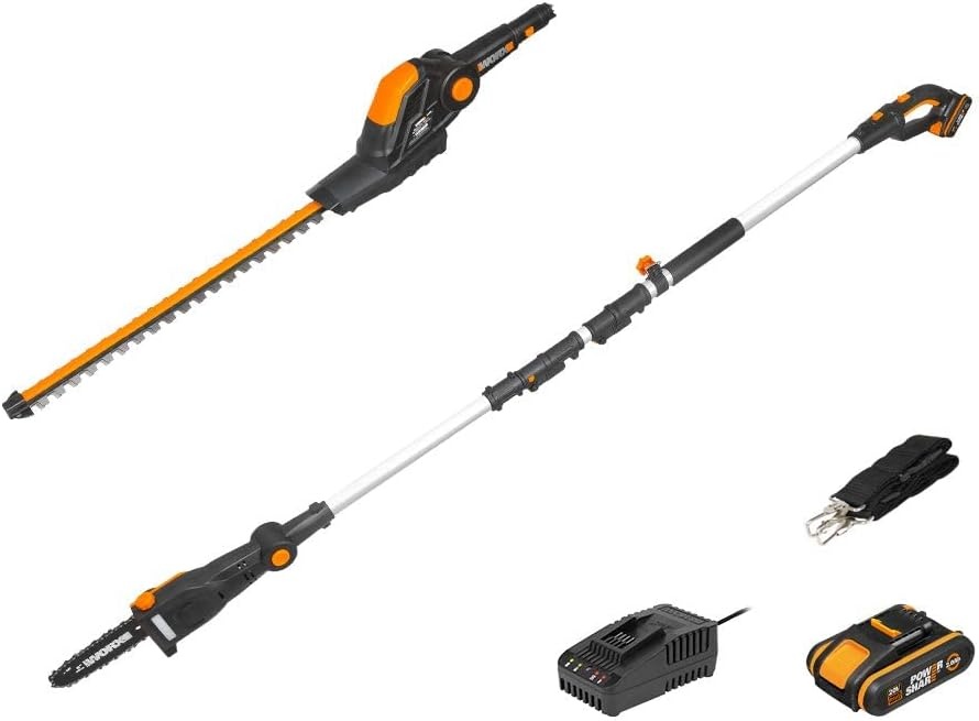 Worx 18V (20V MAX) Accu Telescoop Heggenschaar + Snoeizaag 2.0 Ah