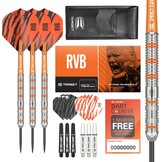 Target Darts Raymond van Barneveld RVB 22G/23G/24G Wolfraam Stalen Uiteinde Darts Set - 9 Pro Grip Schachten - 9 Pro Ultra Vluchten – Dart Portemonnee - Dart Counter App Coupon Bundle