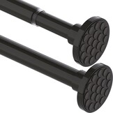 Telescopische gordijnroede, zonder boren, gordijnroede, voor badkamer, slaapkamer, wit, 69-90 cm, doorsnede 25 mm
