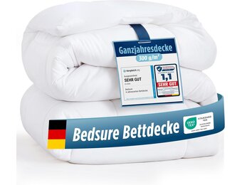 BEDSURE Dekbed 135x200 4 Seizoenen - Dekbedden 135x200cm Oeko-TEX Gecertificeerd - 300GSM Zachte Warme Duvet Slaapdeken voor Allergiepatiënten, Wit - Maat 135x200 cm