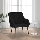 Zwarte Fluweel Fauteuil met Metalen Frame - 34% Korting