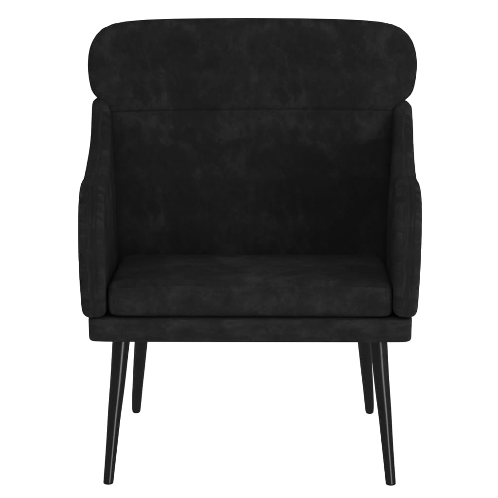Zwarte Fluweel Fauteuil met Metalen Frame - 34% Korting