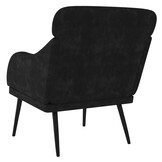 Zwarte Fluweel Fauteuil met Metalen Frame - 34% Korting
