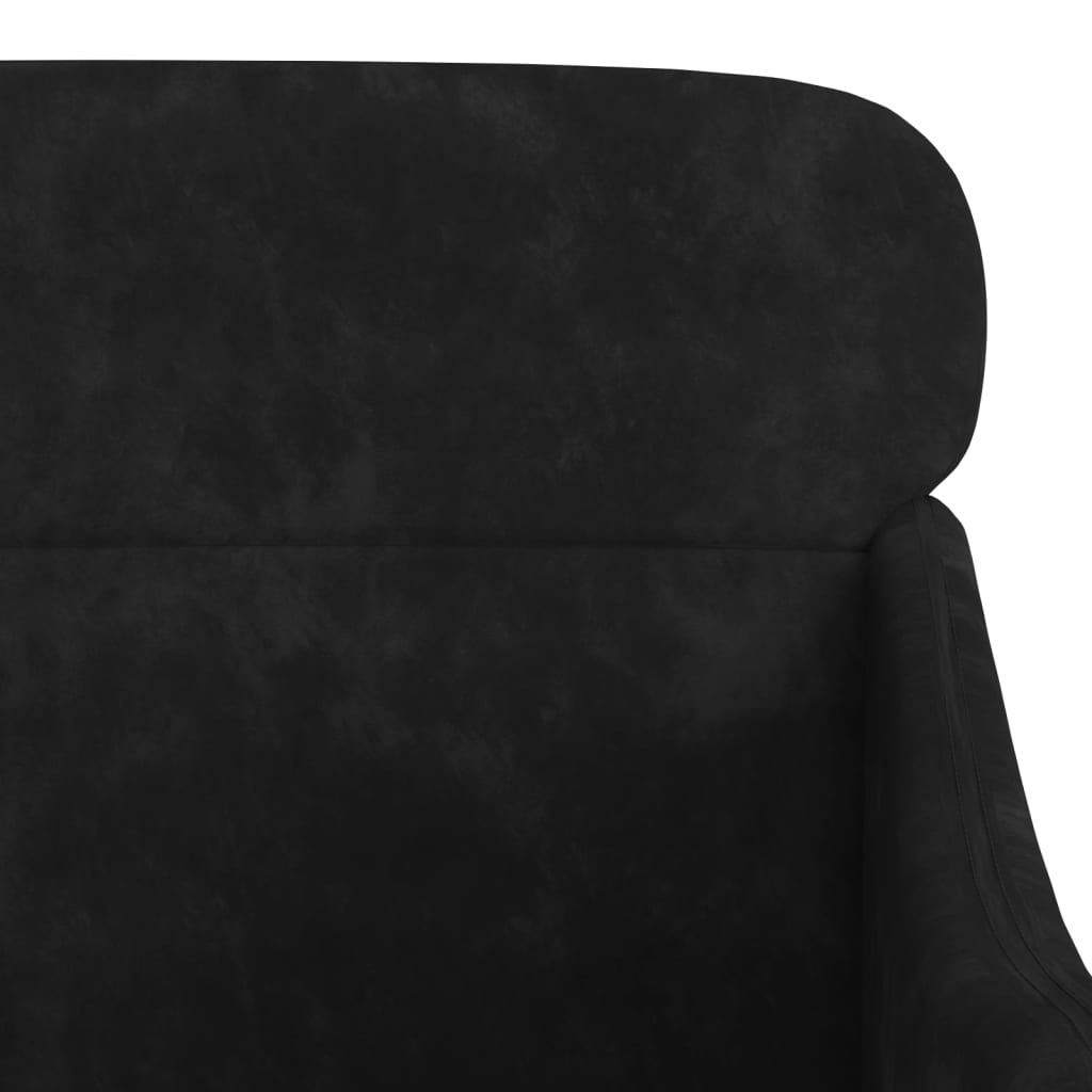 Zwarte Fluweel Fauteuil met Metalen Frame - 34% Korting