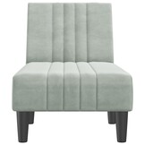 Verstelbare Chaise Longue Fluweel Lichtgrijs - 59% Korting