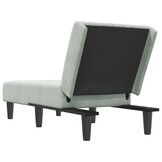 Verstelbare Chaise Longue Fluweel Lichtgrijs - 59% Korting