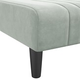 Verstelbare Chaise Longue Fluweel Lichtgrijs - 59% Korting