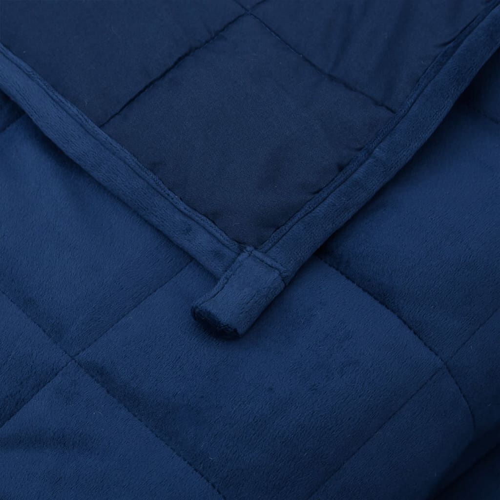 vidaXL Verzwaringsdeken 155x220 cm 11 kg stof blauw