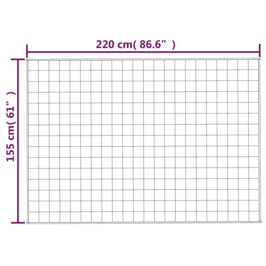 vidaXL Verzwaringsdeken 155x220 cm 11 kg stof blauw