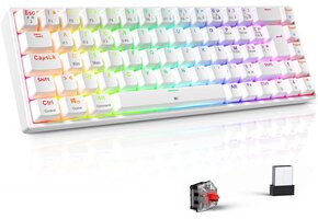 Mechanisch Gaming Toetsenbord Azerty 65% Wit 50% Korting