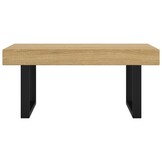 vidaXL Salontafel MDF & IJzer Lichtbruin/Zwart - 90x45x40cm - 34% Korting!