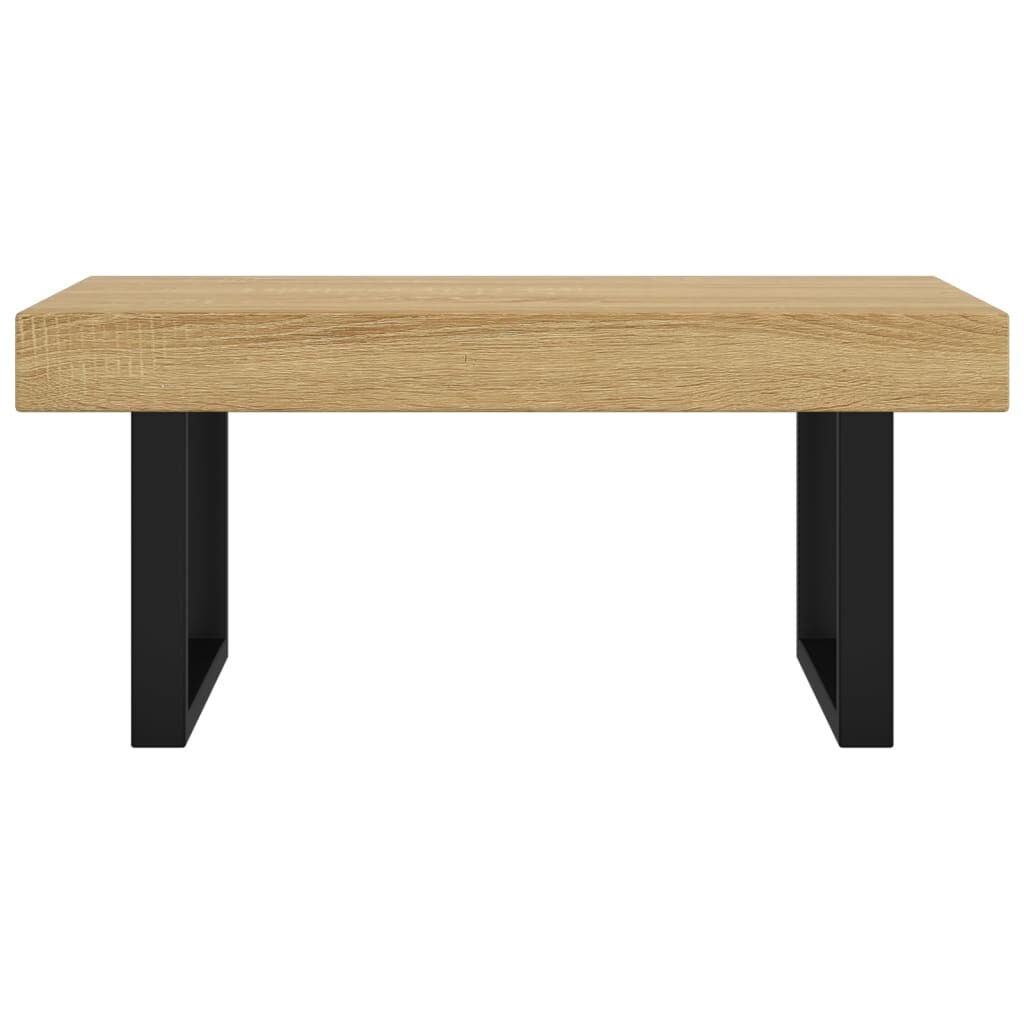 vidaXL Salontafel MDF & IJzer Lichtbruin/Zwart - 90x45x40cm - 34% Korting!
