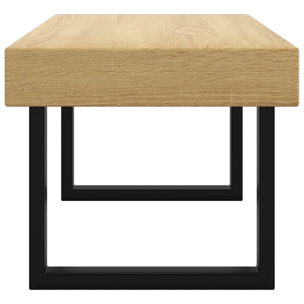 vidaXL Salontafel MDF & IJzer Lichtbruin/Zwart - 90x45x40cm - 34% Korting!