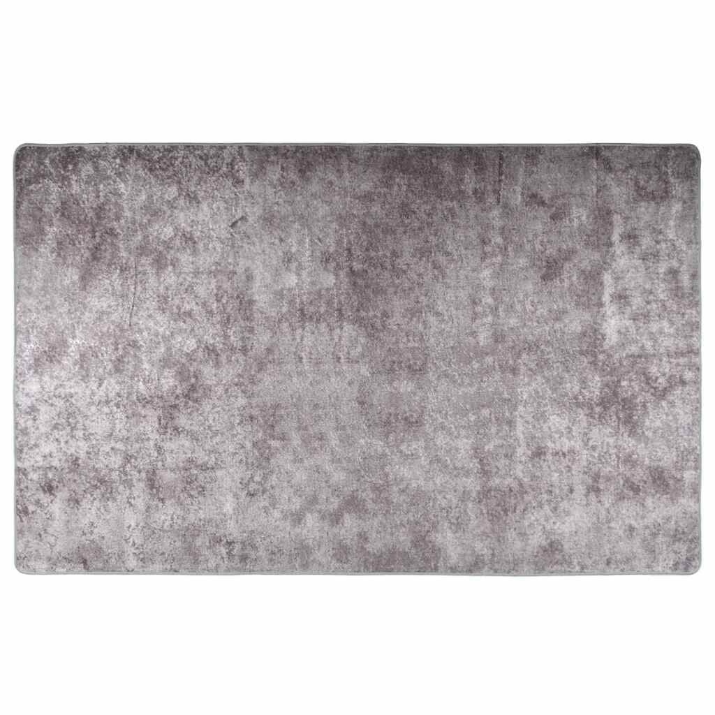 VidaXL Vloerkleed Wasbaar, Anti-slip, 160x230 cm, Grijs - 34% Korting!