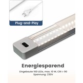SIBI LIGHTING LED Onderbouwlamp Keuken 90cm Dimbare Keukenverlichting met Sensorgestuurde Bediening, Neutraal Wit 4000K
