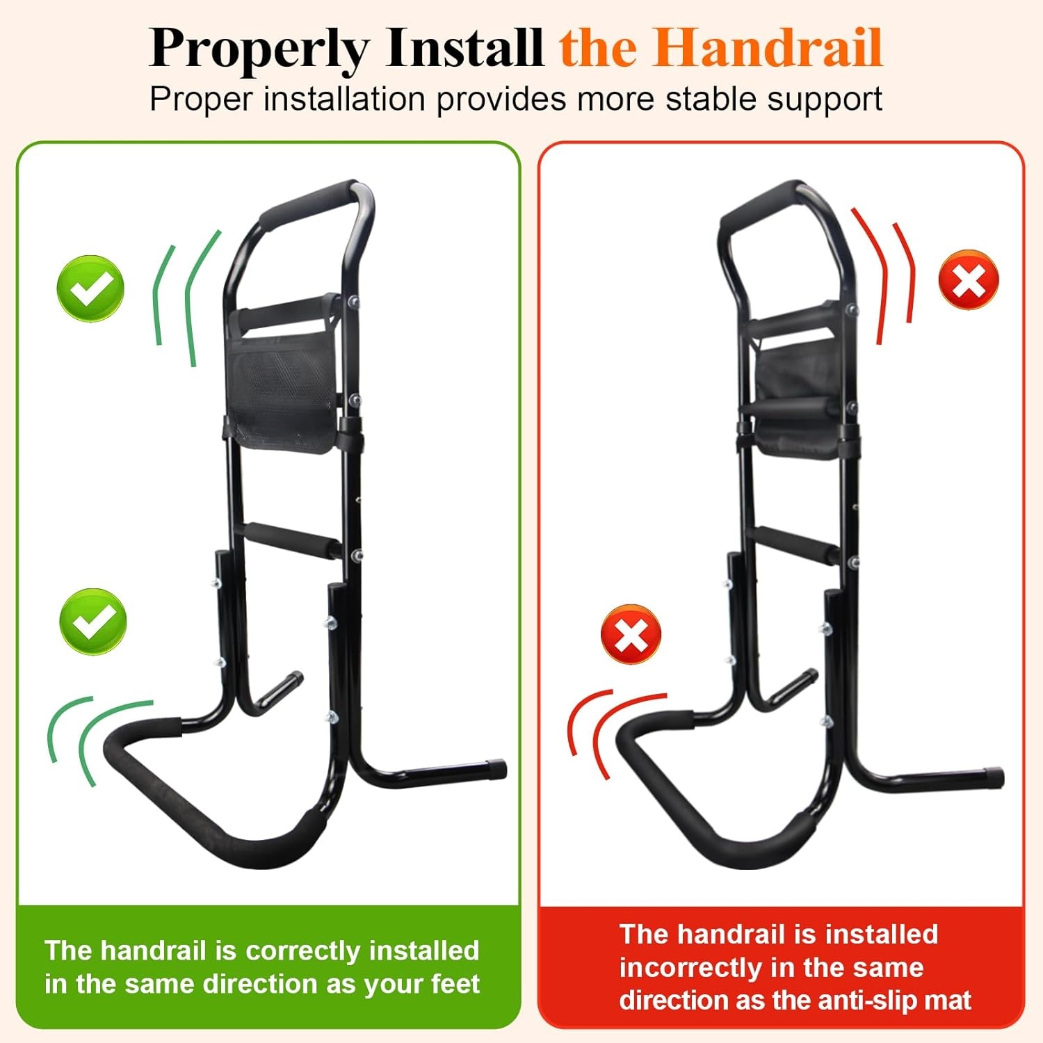 DePango Staande Hulp met In hoogte Verstelbare Handgrepen - Aluminium Legering