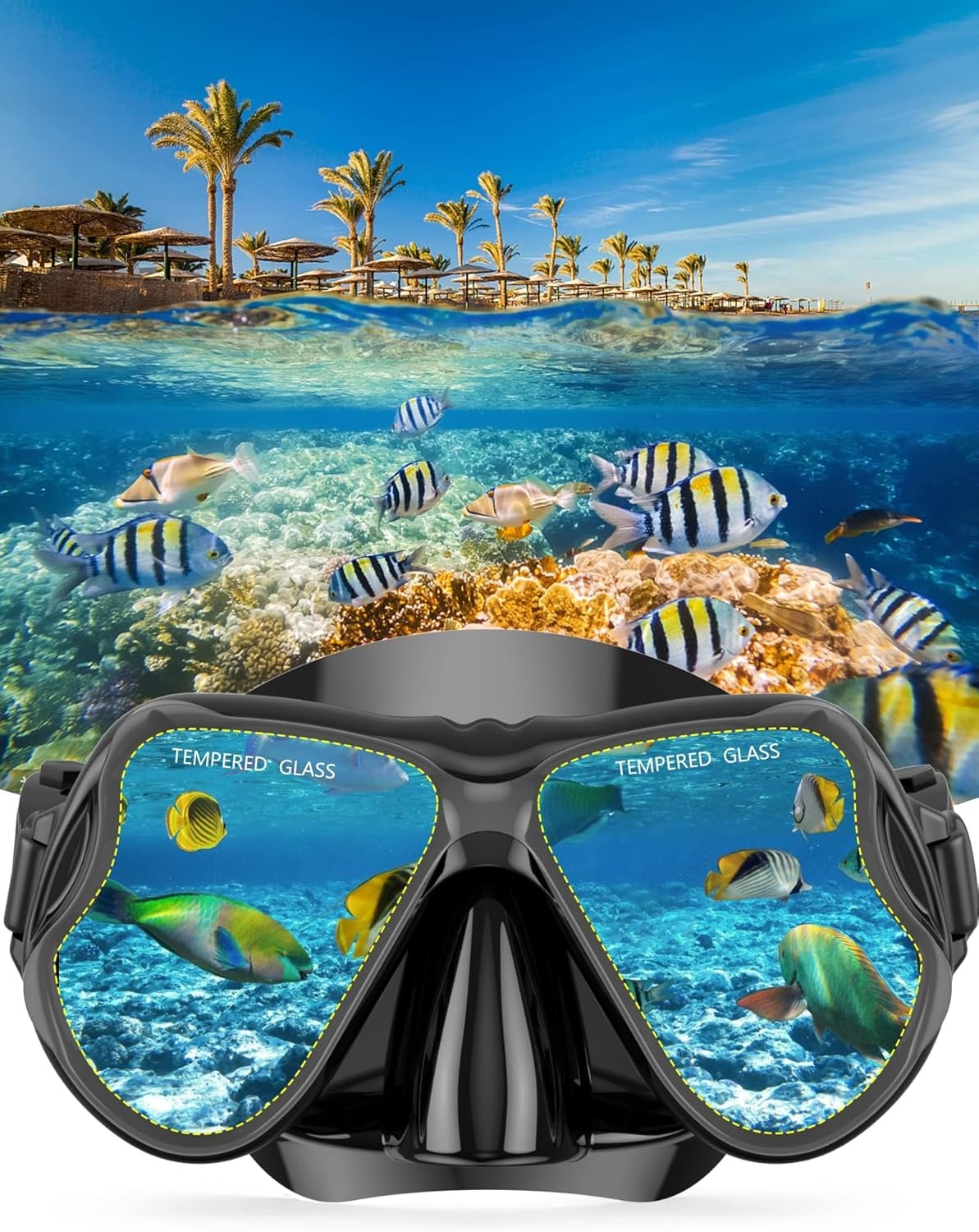 Snorkelset Volwassenen met Verstelbare Flippers & Panoramisch Masker - 28% Korting