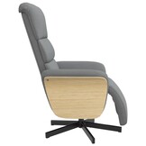 Lichtgrijze Verstelbare Fauteuil met Voetensteun Stoffen - 35% Korting