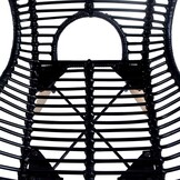 vidaXL Eetkamerstoelen 4 st natuurlijk rattan zwart