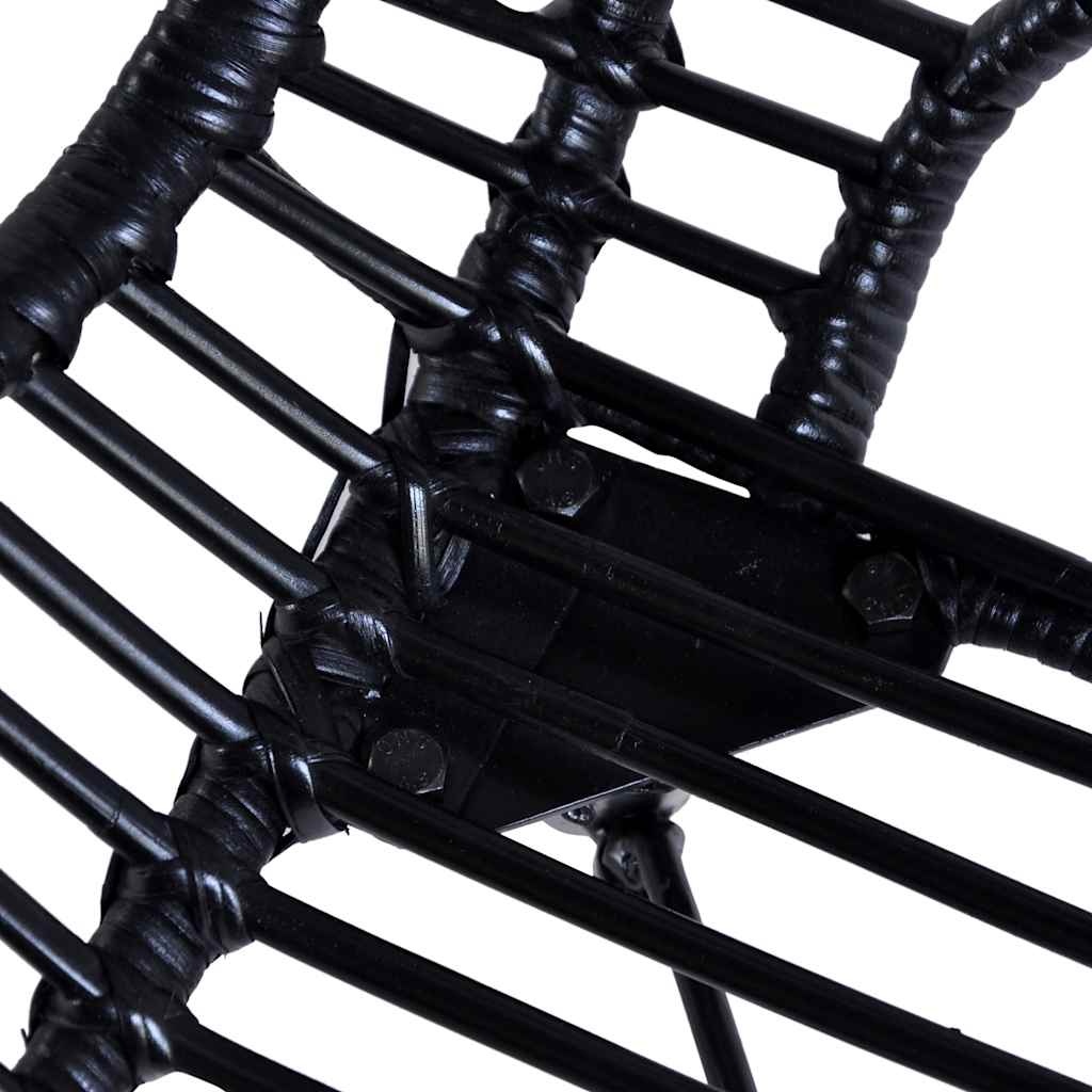 vidaXL Eetkamerstoelen 4 st natuurlijk rattan zwart