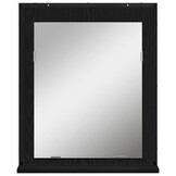 vidaXL Badkamer Spiegel Zwart eiken 50 x 12 x 60 cm Bewerkt hout