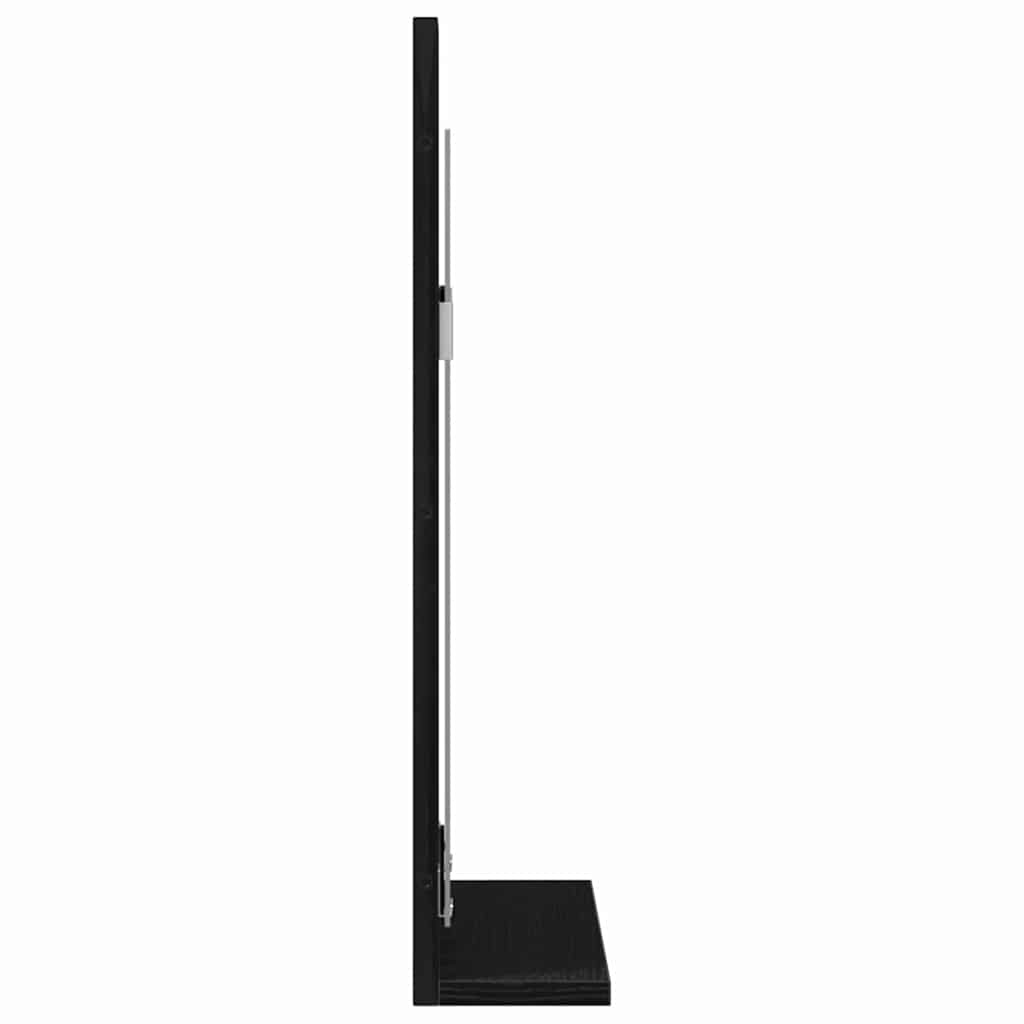vidaXL Badkamer Spiegel Zwart eiken 50 x 12 x 60 cm Bewerkt hout
