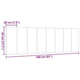 vidaXL Hanko Hoofdbordkussen 160cm Stof Donkerbruin - 29% Korting!