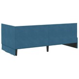 Blauw Fluweel Hoekbedframe met Hoofdbord - 30% Korting