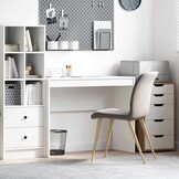 vidaXL Bureau Wit 100 x 40 x 76 cm Bewerkt hout