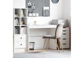 VidaXL Bureau Wit 100x40x76cm Bewerkt Hout - 34% Korting