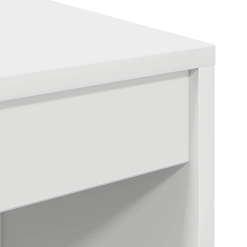 vidaXL Bureau Wit 100 x 40 x 76 cm Bewerkt hout