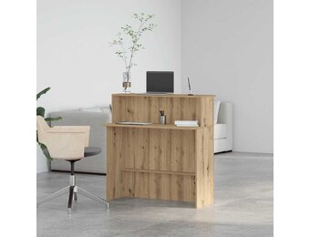 vidaXL Receptiebalie 100x50x103,5cm bewerkt hout artisanaal eikenkleur