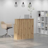 vidaXL Receptiebalie 100x50x103,5cm bewerkt hout artisanaal eikenkleur