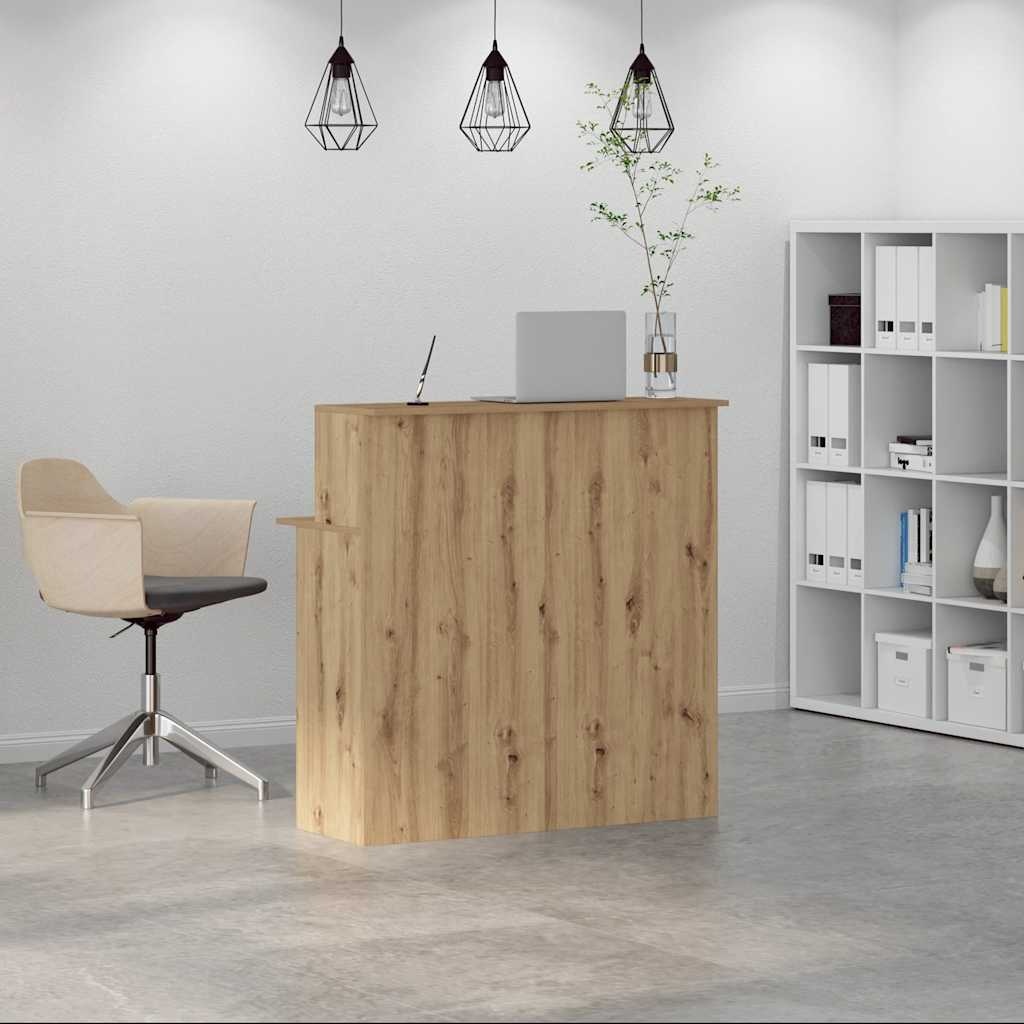 vidaXL Receptiebalie 100x50x103,5cm bewerkt hout artisanaal eikenkleur