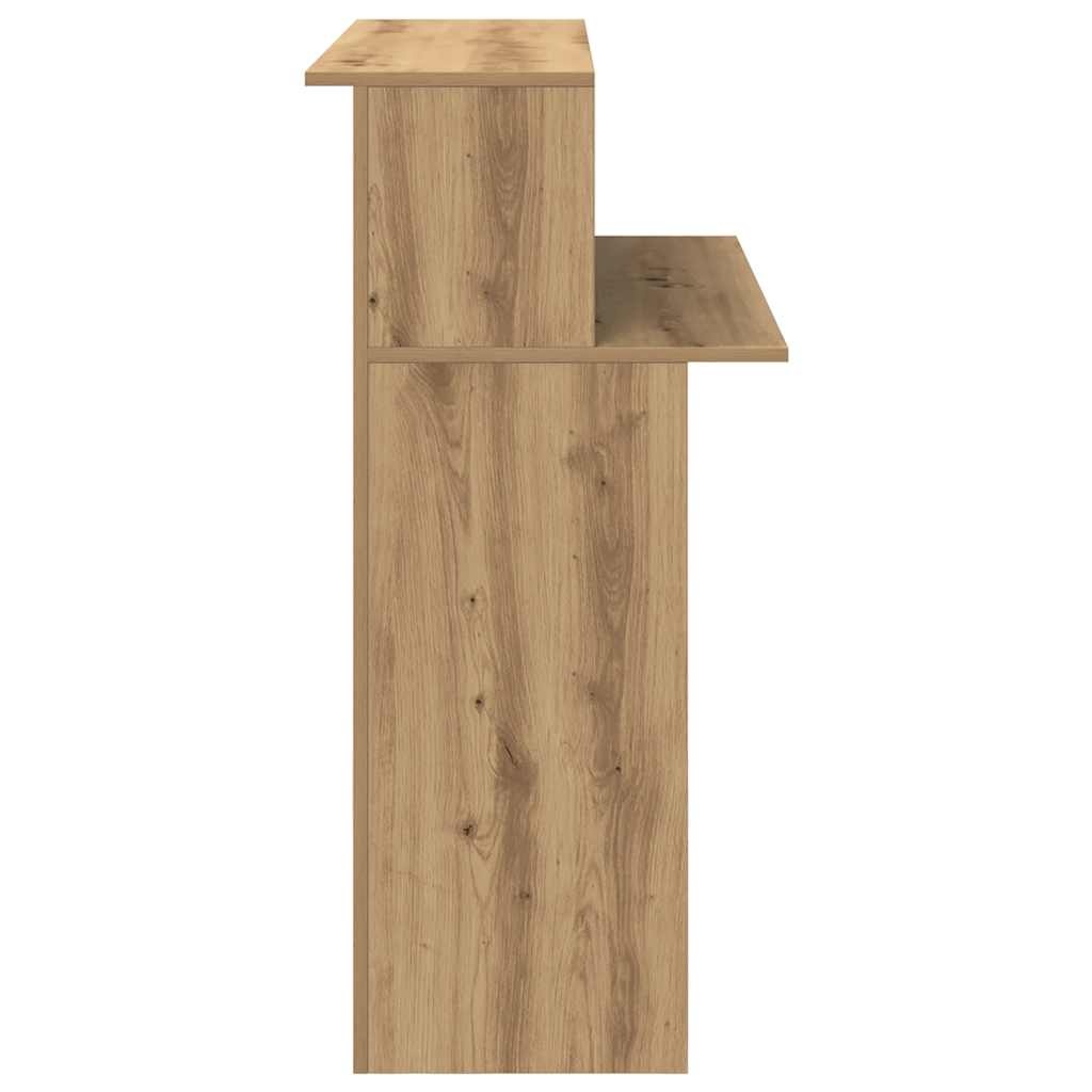 vidaXL Receptiebalie 100x50x103,5cm bewerkt hout artisanaal eikenkleur