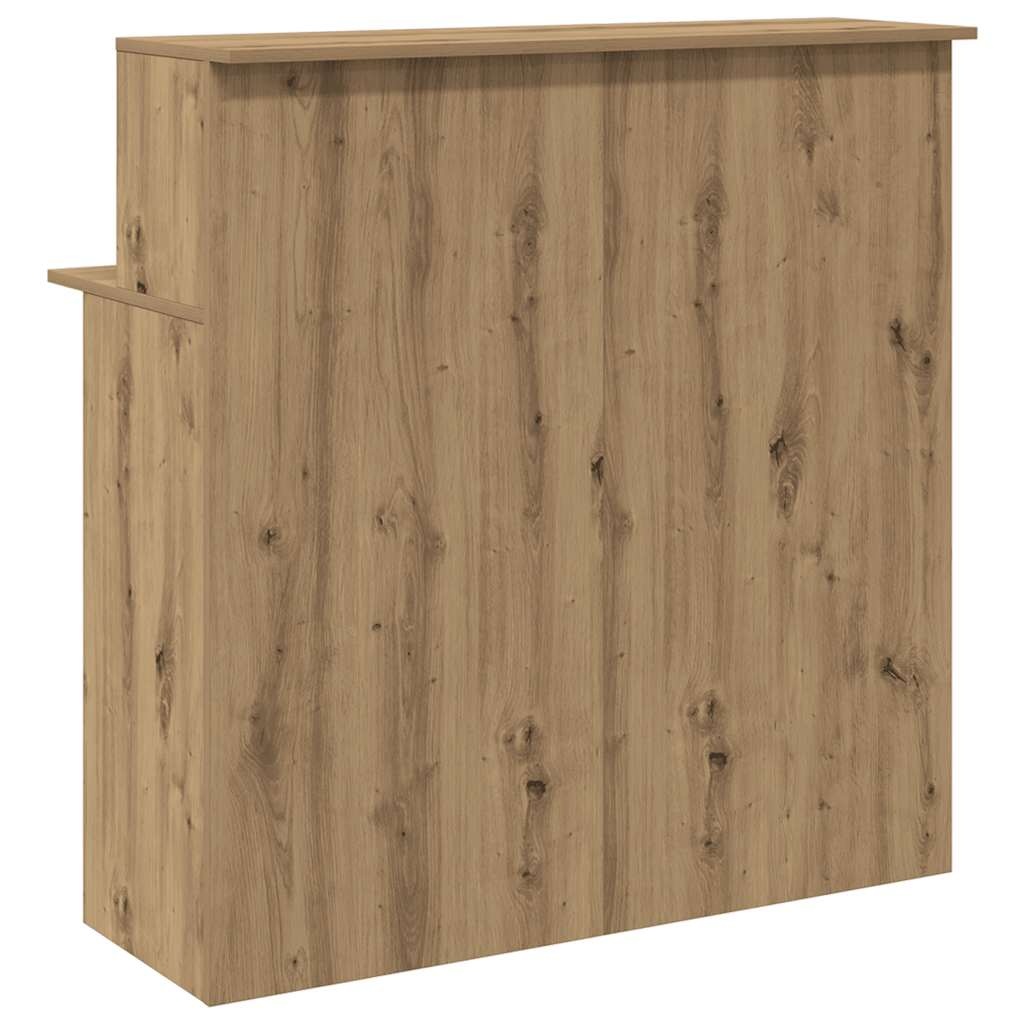 vidaXL Receptiebalie 100x50x103,5cm bewerkt hout artisanaal eikenkleur