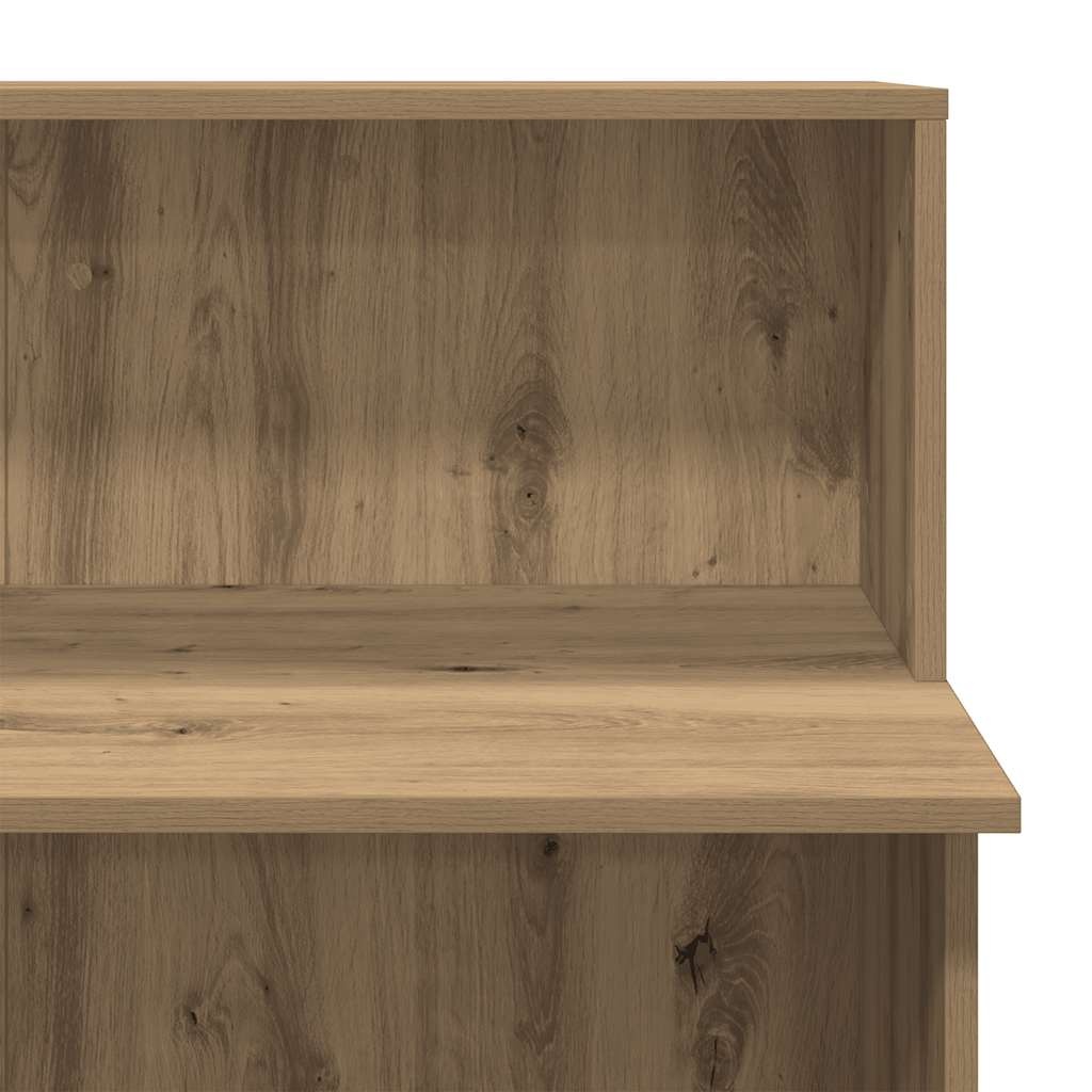 vidaXL Receptiebalie 100x50x103,5cm bewerkt hout artisanaal eikenkleur