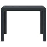 vidaXL Tuinstafel Antraciet 100 x 100 x 73 cm poly rattan