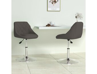 Draaibare Eetkamerstoelen (2 stuks) Donkergrijs - 34% Korting!