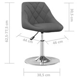 Draaibare Eetkamerstoelen (2 stuks) Donkergrijs - 34% Korting!