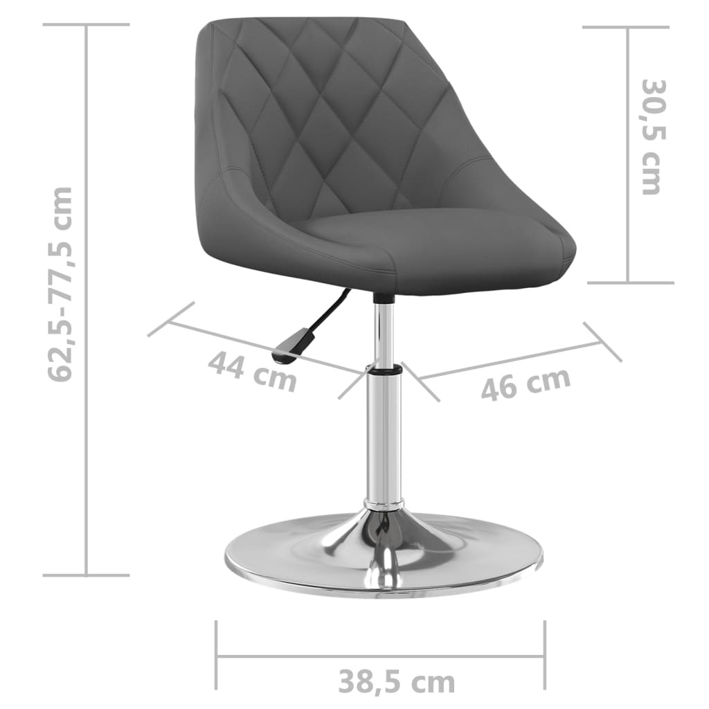 Draaibare Eetkamerstoelen (2 stuks) Donkergrijs - 34% Korting!
