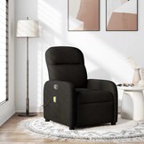 Verstelbare Massagestoel Stof Zwart - 35% Korting