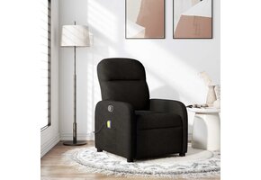 Verstelbare Massagestoel Stof Zwart - 35% Korting