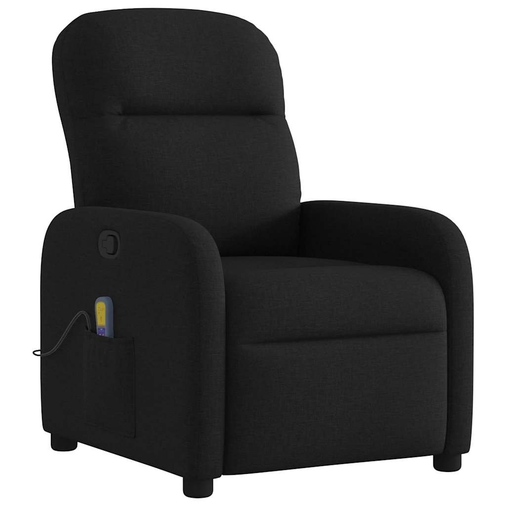 Verstelbare Massagestoel Stof Zwart - 35% Korting