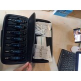 Draadloze controller met box, draadloze zender/6 ontvangers, batterij-aangedreven ontvanger met touchscreen, 20 uur batterijduur