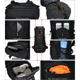 Doshwin 70L Grote Rugzak Kamperen Trekking Wandelen Reizen met Regenhoes - Unisex Zwart