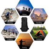 Doshwin 70L Grote Rugzak Kamperen Trekking Wandelen Reizen met Regenhoes - Unisex Zwart
